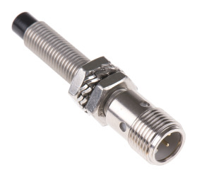 Czujnik zbliżeniowy M8 Indukcyjny 4 mm RS PRO Niewpuszczany 10 → 30 V dc długość 57mm Gwintowany
