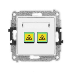 ICON Mechanizm gniazda światłowodowego/optycznego podwójnego biały IGOP-2