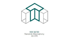 Aks Zielonka Narożnik Wewnętrzny Nw 18/50 Biały