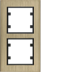 Lumina passion Ramka 2-krotna pionowa aluminium mosiądz WL9124