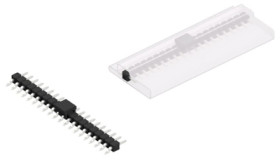 Pin header, 20 pole, pitch 2.54 mm, straight, black, SL12SMD03520ZBSM