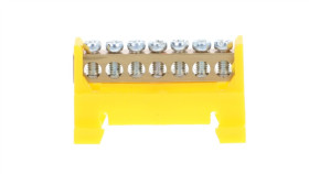 Listwa Zaciskowa Niska Na Szynę 7-Torowa Żółta Th35 E.4052