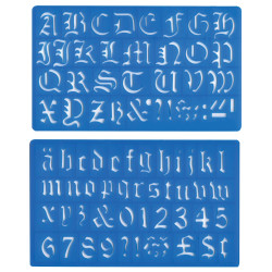 Major Brushes 30mm Old English Lettering Stencil Set