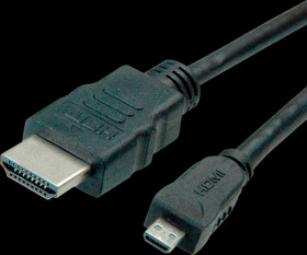 11445581 High Speed HDMI-A male &gt; HDMI Micro-D male, with Ethernet, 2.0 m