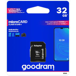 Karta pamięci GOODRAM microSD (microSDHC) 32GB class 10 UHS-I + adapter SD