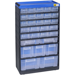 Allit 464650 VarioPlus Pro Small Parts Container 300x525x135mm Black/Blue