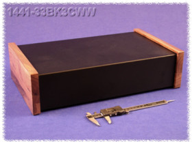 Steel enclosure, (L x W x H) 432 x 254 x 102 mm, black (RAL 9005), 1441-33BK3CWW