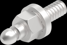 Locking bolt, silver for D-Sub housing, 1-2308265-4