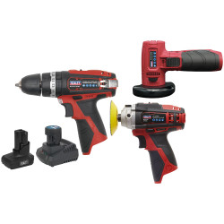 Sealey CP1200COMBO7 3 x 12V SV12 Series Cordless Power Tool Combo Kit