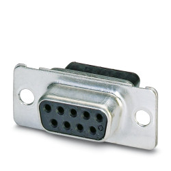Złącze D-Sub 9-pinowe Żeński Proste Montaż na śrubę