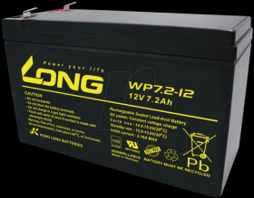 WP 7,2-12 Maintenance-free rechargeable lead-fleece battery, 7.2 Ah, 12 V