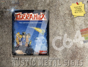 Vintage Looking Commodore 64 Game Terramex Box Artwork Metal Sign [615]