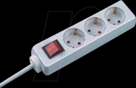 384.272S Steckdosenleiste SELLY, 3-fach, Typ F - CEE 7/3, weiß