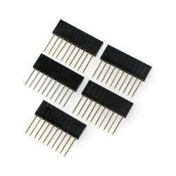 Gniazdo żeńskie przedłużone 1x10 raster 2,54mm dla Arduino - 5szt.