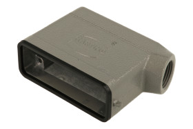 Obudowa złącza; Han A; 19200161540; 16A; metal; kątowe 90°; na przewód; 1 boczne wyjście przewodu; do 1 klamry; wyjście na dławn