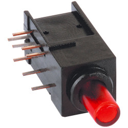 Mentor 1844.2332 FEL Push Switch with LED THT R-R with LED
