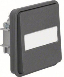 Przycisk, W.1 powierzchniowy Berker 50763555, IP55, 250 V/AC, szary, szary błyszczący