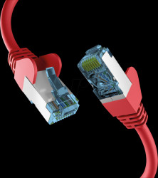 EC020200165 Patch cable, Cat.7 raw cable, S/FTP PiMF, 1 m, red