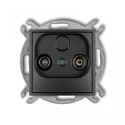 MINI Gniazdo antenowe RTV przelotowe 9dB grafitowy 11MG9P