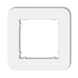 MINI Ramka uniwersalna pojedyncza zaokrąglona z tworzywa biały MRTZ-1