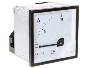 Amperomierz analogowy prądu zmiennego tablicowy EA17 72x72, 10A do pomiaru bezpośredniego