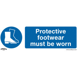 Worksafe SS7P1 Safety Sign Protective Footwear Must Be Worn - Rigid Plastic
