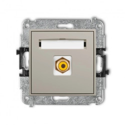 ICON Mechanizm gniazda pojedynczego RCA (typu cinch - żółty, pozłacany) taupe 60IGRCA-1