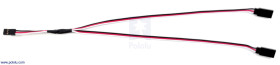 Pololu Servo Y Splitter Cable 12" Female - 2x Male