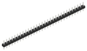 Pin header, 30 pole, pitch 2.54 mm, straight, black, SLLP108230Z