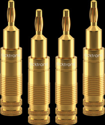 53983 Banana plug for speaker cable, 4 pieces