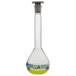 LabGlass Volumetric Flask with Stopper 100ml Class &#x27;A&#x27; 14/23 Pack of 2