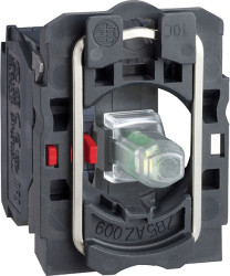 Moduły podświetlające styków Schneider Electric XB5 blokada Blok świetlny 1NC 240V Uniwersalna dioda LED, przyłącze
