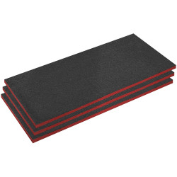 Sealey SFPK30R Easy Peel Shadow Foam&#xAE; Red/Black 30mm - Pack of 3