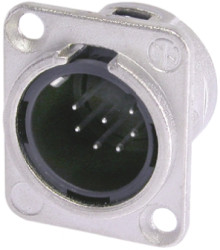 Złącze XLR 7 -pinowe Montaż na panelu Męski Naturalny