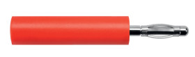 Adapter do złącz pomiarowych, rodzaj: żeński, męski, wtyk: 2mm, gniazdo: 4mm, 10A, czerwony,