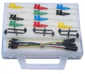 6800-12 Zestaw akcesoriów pomiarowych do SMD w walizeczce (12 klipsów 6800,6 klamerek 6810, 12 przewodów 209078-MF-10, ELECTRO-P
