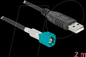 90491 HF cable, HSD Z plug &gt; USB A plug, 2m