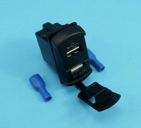 PANEL.WOLT.LED+ŁAD.USB RED 2xUSB 4,5A