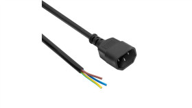 Kabel Zasilający Bez Zakończenia Akyga Ak-Ot-08C Cu 3X1mm Iec C14 1M