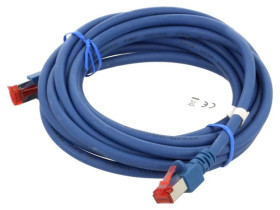 Patch cord S/FTP 6 linka Cu LSZH niebieski 3m 27AWG 803002