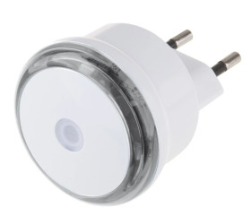 Lampka nocna wtykowa LED z czujnikiem zmierzchowym biała P3306