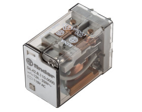 Przekaźnik mocy 110V ac DPDT Finder 1.5W, montaż PCB 3940Ω Otwór przezierny