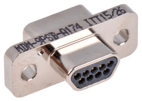 Złącze D-Sub 9-pinowe Męski Kątowe Montaż na panelu raster 1.27mm Złoto