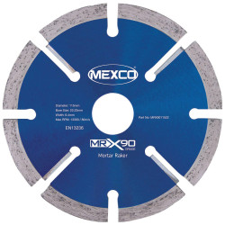 MEXCO MRX9011522 X90 Grade Mortar Raking Diamond Blade 115 x 22mm