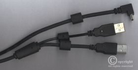 KABEL WTYK MINI USB - 2X WTYK USB A 0,8M (KABUSB-MIN2-08)