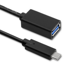 Qoltec Kabel USB 3.1 typ C męski USB 3.0 typ A żeński 0.25m