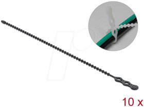 18967 Cable ties, reusable, 310 x 4.5 mm, black, 10 pieces