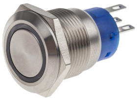 Nasadka przełącznika Zatrzaskowy SPDT średnica wycięcia 19.2mm, montaż panelowy RS PRO