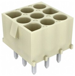 Molex Listwa kołkowa, żeńska, do wbudowania, standardowa Ilość pinów 9 Wymiary siatki: 6.35 mm 10845091 1 szt. towar pak