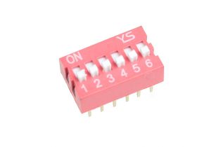 DIP Switch RoHS X 6 Czerwony (2szt) /185